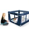 Zikopomi Dog Playpen with Pee Pad Royal Blue Indoor Pet-3