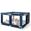 Zikopomi Dog Playpen Royal Blue Pet Fence Safe Spacious-2