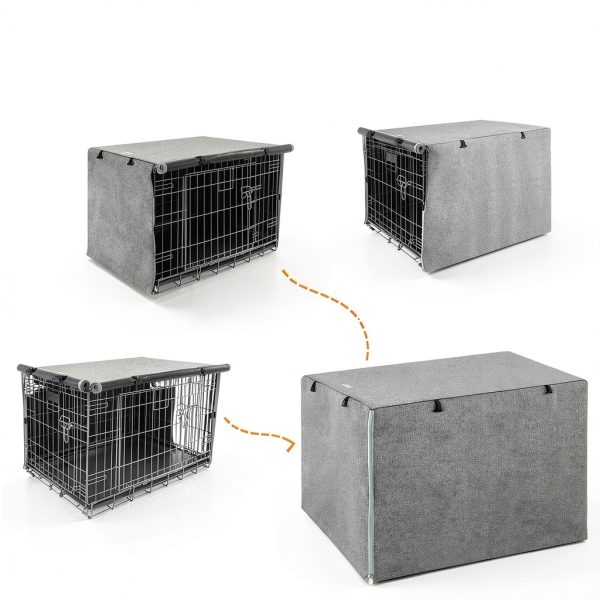 Seiyierr Dog Crate Cover Durable Polyester Kennel Cover-3