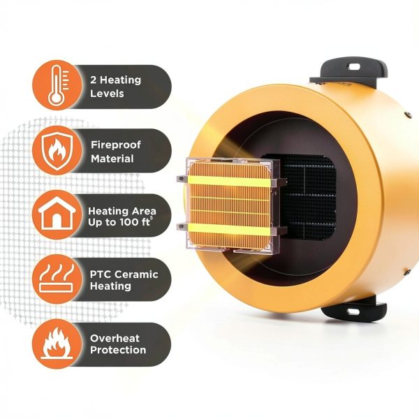 TURBRO Pet Heater Wall Mounted Fast Heating Safe-2