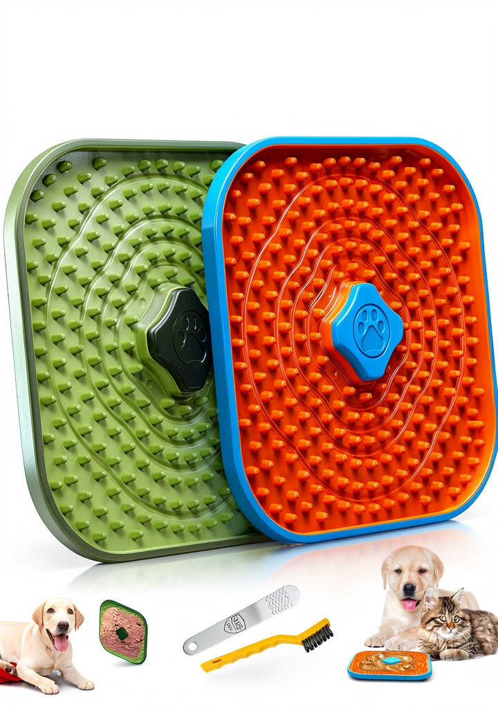 HOPET Licking Mat Pro in use with a dog enjoying a meal