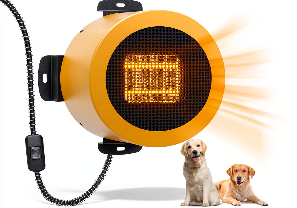 TURBRO pet heater mounted inside a dog house