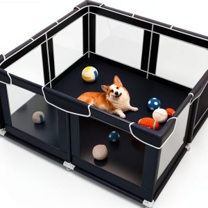 Zikopomi Dog Playpen Royal Blue Pet Fence Safe Spacious-0