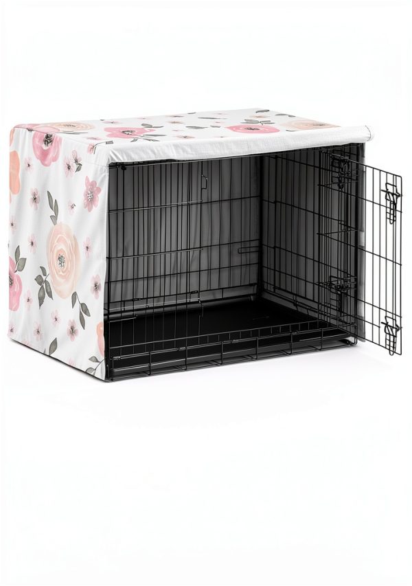 Dog Crate Cover Sweet Jojo Designs Floral Machine Washable-3
