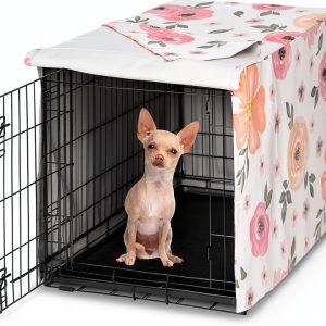 Dog Crate Cover Sweet Jojo Designs Floral Machine Washable-0