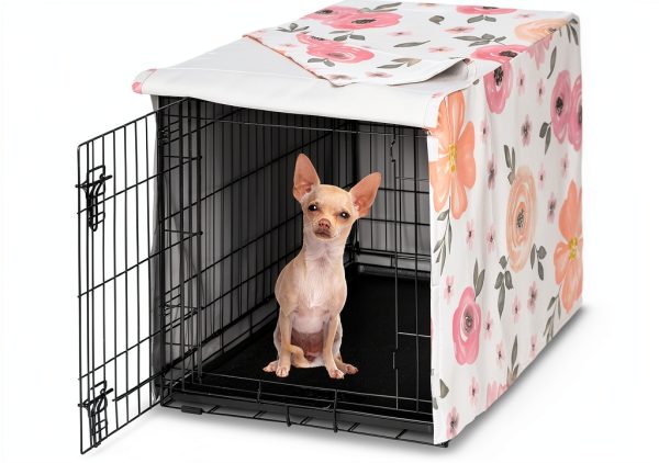Dog Crate Cover Sweet Jojo Designs Floral Machine Washable-0