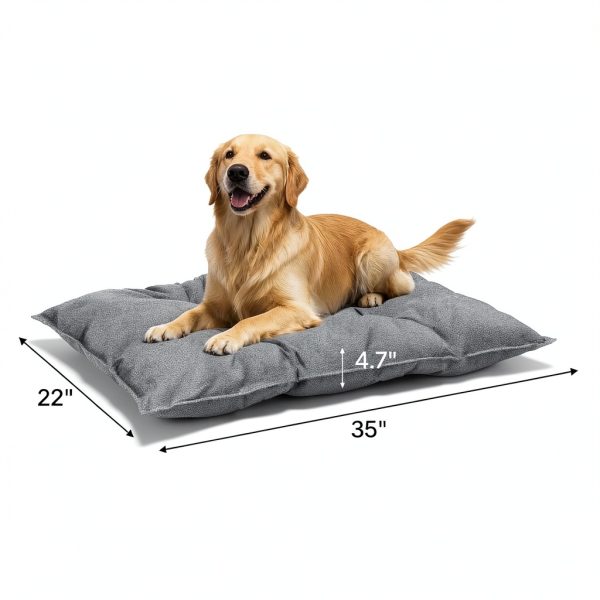 Veehoo Chew Proof Dog Bed Crate Pad Plush Support-5