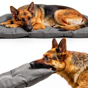 Veehoo Chew Proof Dog Bed Crate Pad Plush Support-0