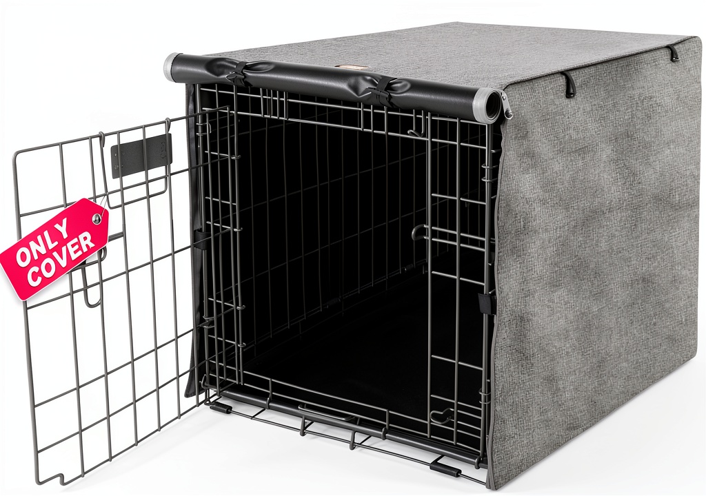 Seiyierr dog crate cover installed on a 30-inch crate