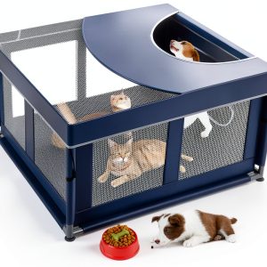 Fuhuisheng Dog Playpen Royal Blue Indoor Pet Playpen-0