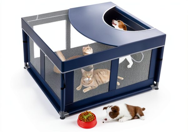 Fuhuisheng Dog Playpen Royal Blue Indoor Pet Playpen-0