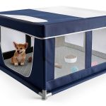 Zikopomi Dog Playpen with Pee Pad Royal Blue Indoor Pet-0