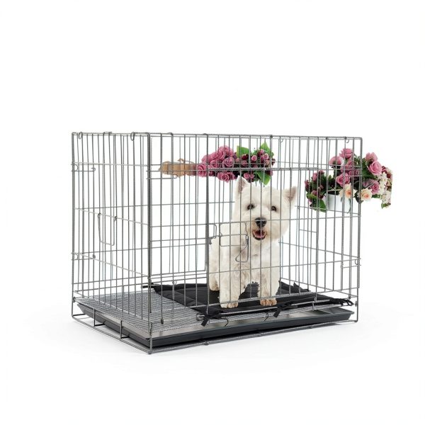 Thyle Dog Crate Divider Panel Oxford Cloth Easy Installation-5