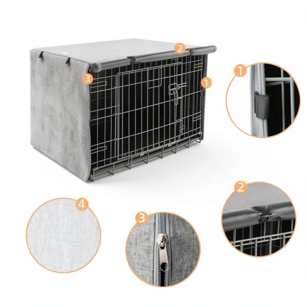 Seiyierr Dog Crate Cover Durable Polyester Kennel Cover-2