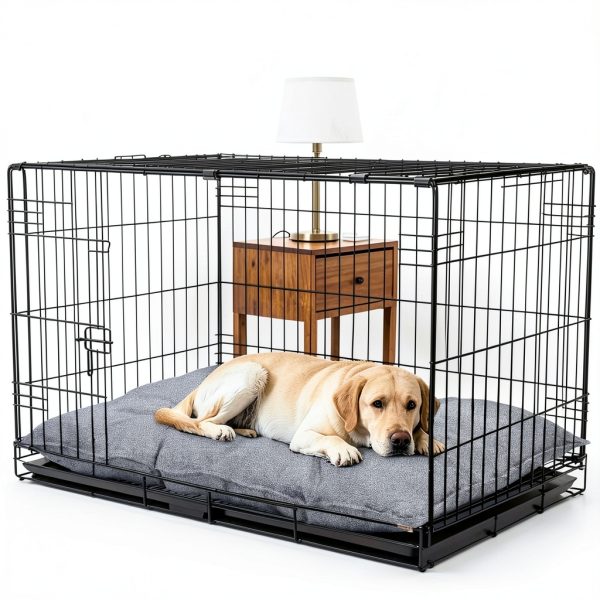 Veehoo Chew Proof Dog Bed Crate Pad Plush Support-4