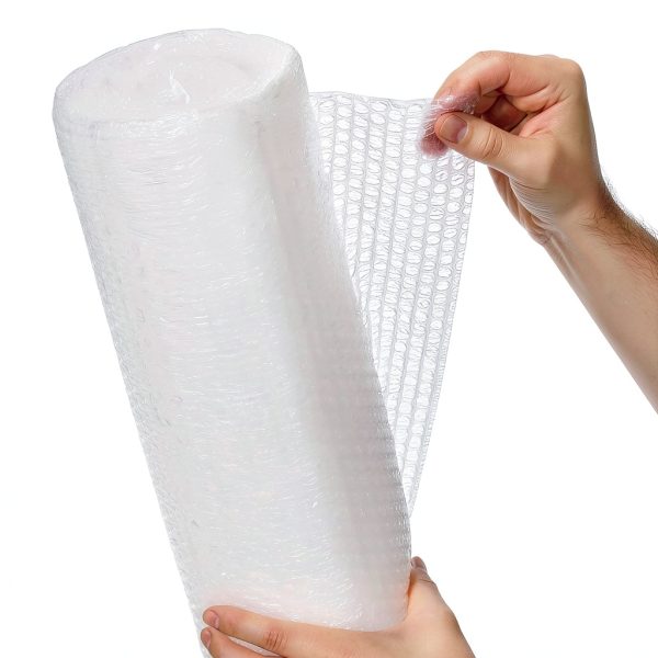Uboxes Clear Bubble Wrap 12x12 Inch 24 Sq Ft 2 Rolls Polyethylene-3