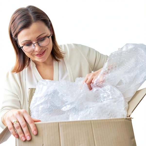 Uboxes Clear Bubble Wrap 12x12 Inch 24 Sq Ft 2 Rolls Polyethylene-5