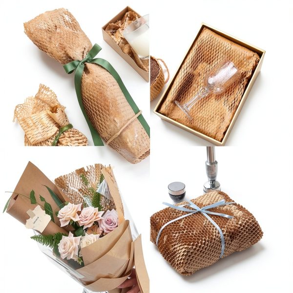 MINHAO Honeycomb Packing Paper Roll 15x230 Brown Eco Cushion-2
