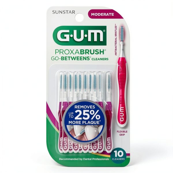 GUM Proxabrush Go-Betweens Moderate Interdental Brush Model 3612ECM4-10