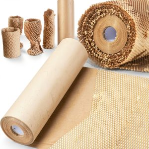 MINHAO Honeycomb Packing Paper Roll 15x230 Brown Eco Cushion-0