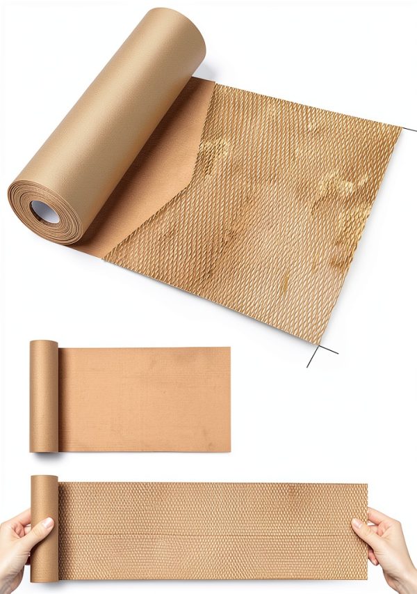 MINHAO Honeycomb Packing Paper Roll 15x230 Brown Eco Cushion-1