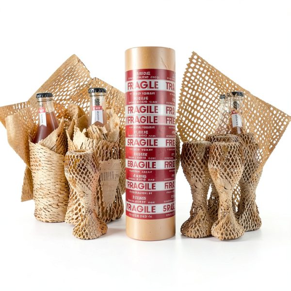 MINHAO Honeycomb Packing Paper Roll 15x230 Brown Eco Cushion-5