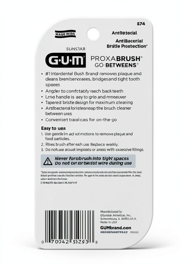 GUM Proxabrush Go-Betweens Interdental Brush 4 Count Pack of 4-2