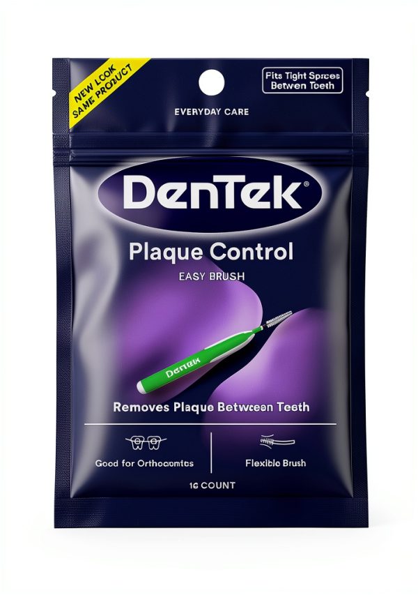 DenTek Easy Brush Plaque Control Interdental Cleaners 16 Count White-0