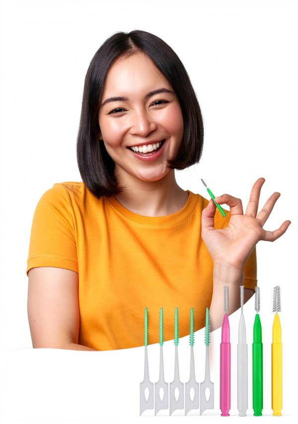 Interdental Brush Set YEERSUO 80 Count Pack with 5 Colors-5
