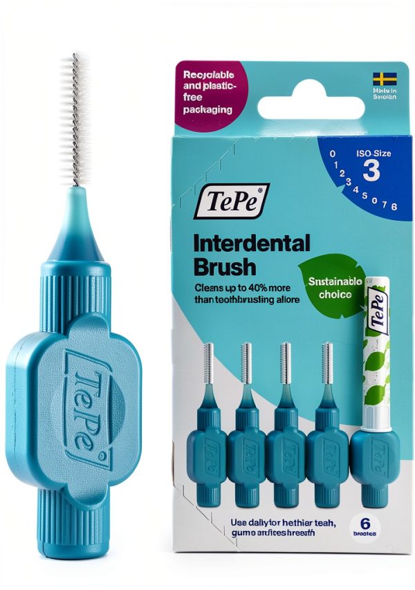 TePe Interdental Brush 132040 Small Pack of 12 Flexible Neck Tip-0