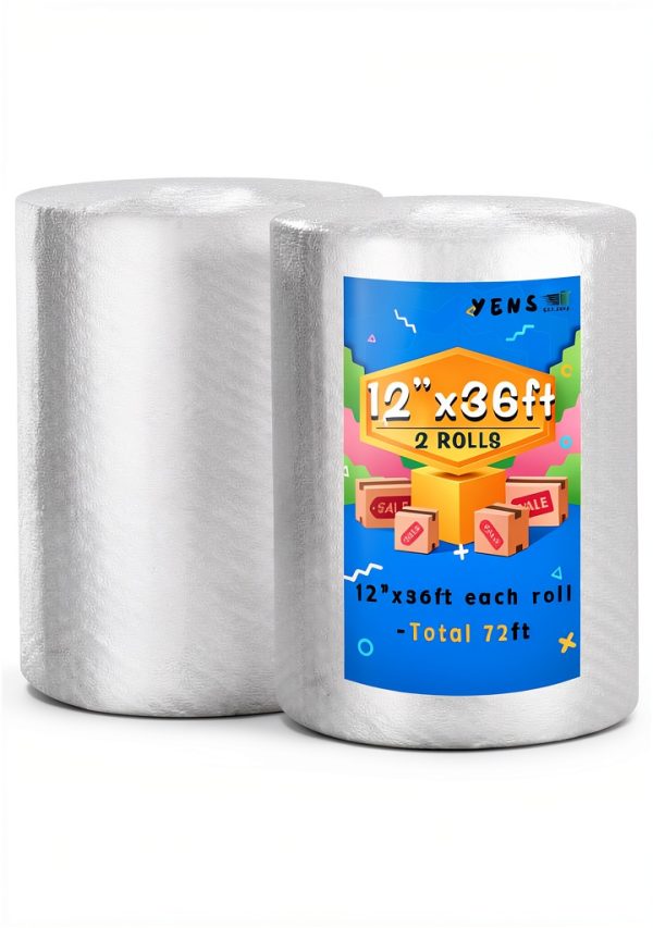 Yens 12in White Bubble Wrap Roll Low Density Polyethylene Protective-0