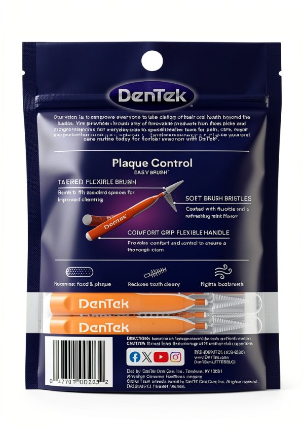 DenTek Easy Brush Advanced Clean Interdental Cleaners 16 Count 6 Pack-8