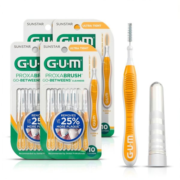 GUM Proxabrush Go-Betweens Interdental Brushes Tight Soft Bristle Pack-0
