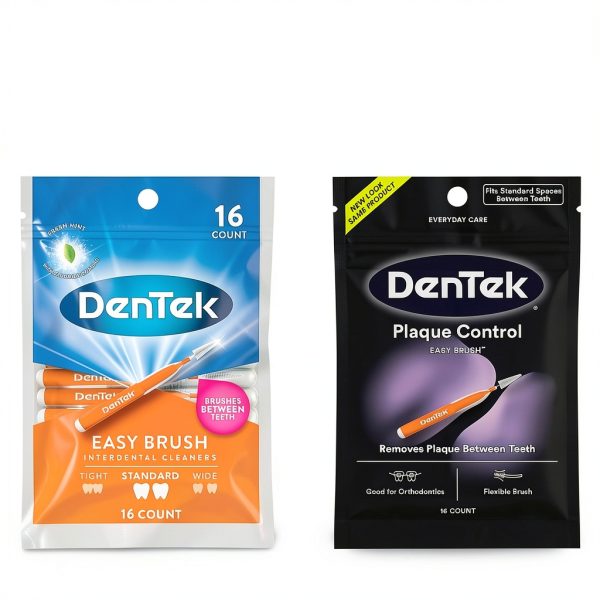 DenTek Easy Brush Advanced Clean Interdental Cleaners 16 Count 6 Pack-1