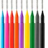 100 Pcs Interdental Brushes, 6 Sizes Braces Flossers for Cleaner Braces Brush Soft Dental Brushes Toothpicks Dental Floss Picks Dental for Braces Oral Cleaning(10 Colors)-2