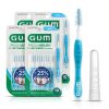 GUM Proxabrush Go-Betweens - Wide - Interdental Brushes - Soft Bristled Dental Picks for Plaque Removal Health - Safe for Braces & Dental Devices, 10 Count (Pack of 4)-0