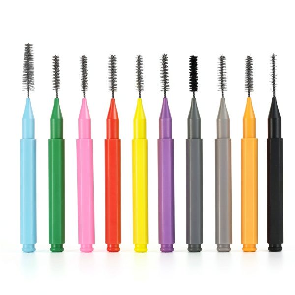 100 Pcs Interdental Brushes, 6 Sizes Braces Flossers for Cleaner Braces Brush Soft Dental Brushes Toothpicks Dental Floss Picks Dental for Braces Oral Cleaning(10 Colors)-1
