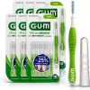 GUM Proxabrush Go-Betweens - Tight - Interdental Brushes - Soft Bristled Dental Picks for Plaque Removal Health - Safe for Braces & Dental Devices, 10ct (6pk)-0